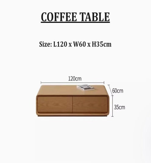 [A15] Minimalist Solid Wood TV Console or Coffee Table