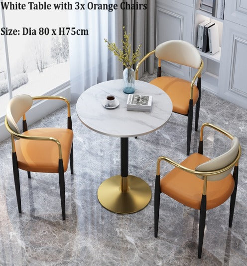 [A27] Nordic Minimalist Rock Slate Small Round Table