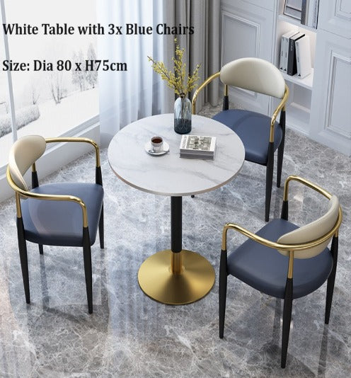 [A27] Nordic Minimalist Rock Slate Small Round Table