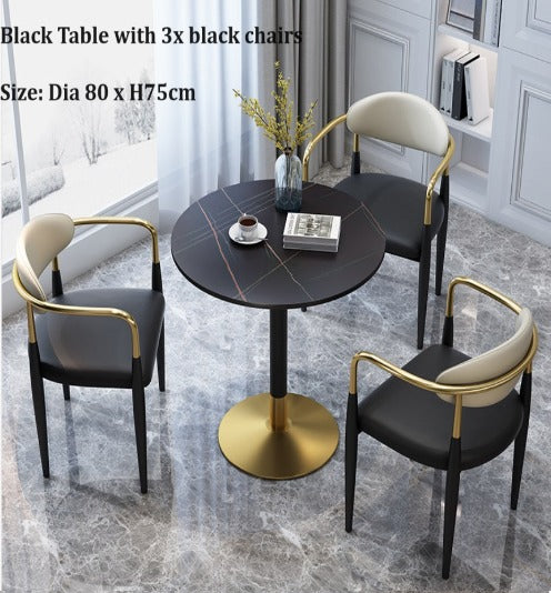 [A27] Nordic Minimalist Rock Slate Small Round Table