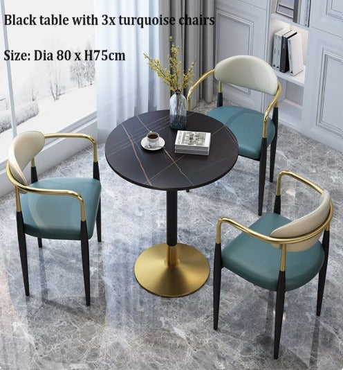 [A27] Nordic Minimalist Rock Slate Small Round Table