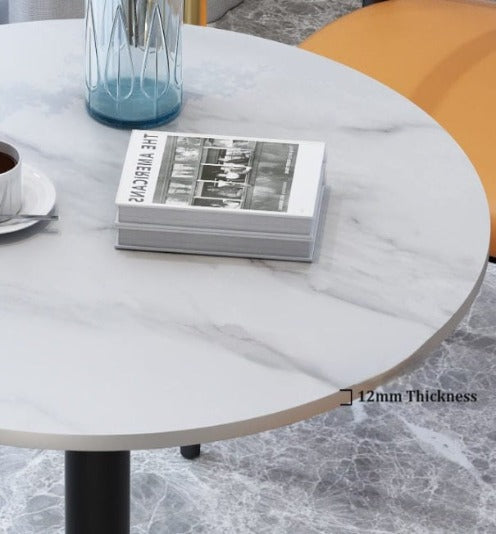 [A27] Nordic Minimalist Rock Slate Small Round Table