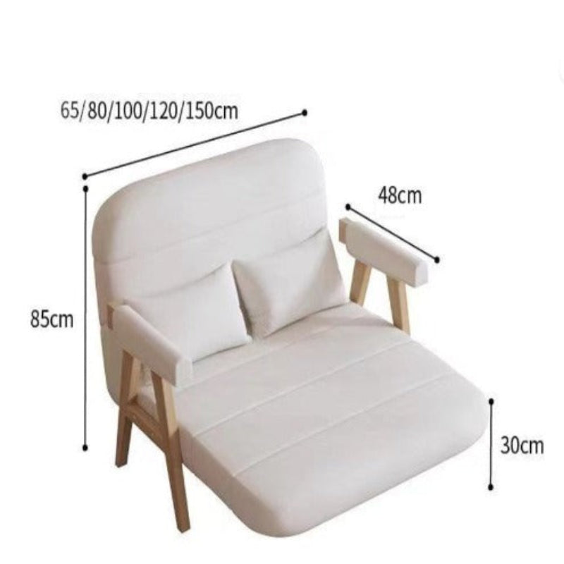[A33] Foldable Solid Wood Sofa Bed