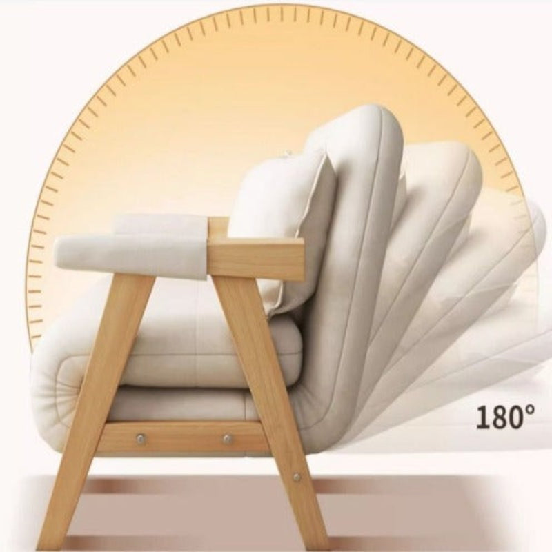 [A33] Foldable Solid Wood Sofa Bed