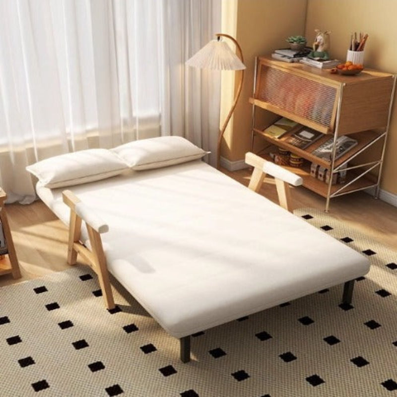 [A33] Foldable Solid Wood Sofa Bed