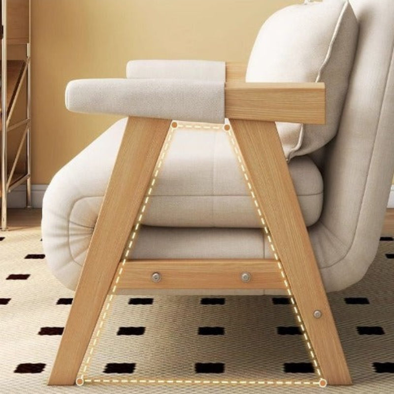 [A33] Foldable Solid Wood Sofa Bed