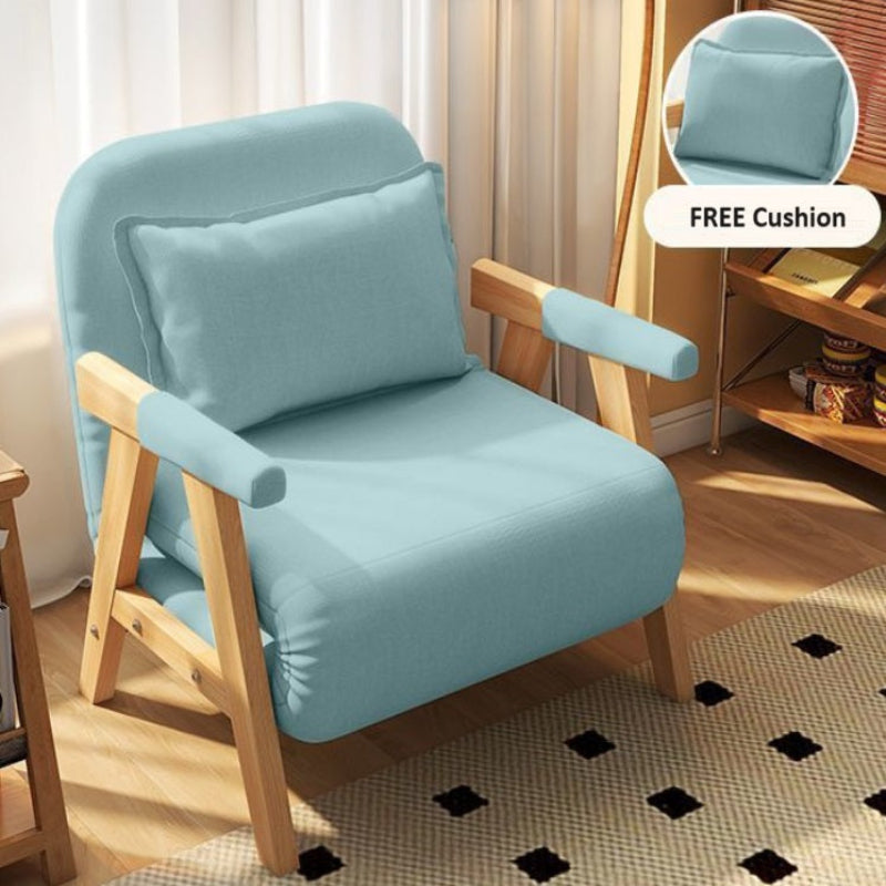 [A33] Foldable Solid Wood Sofa Bed