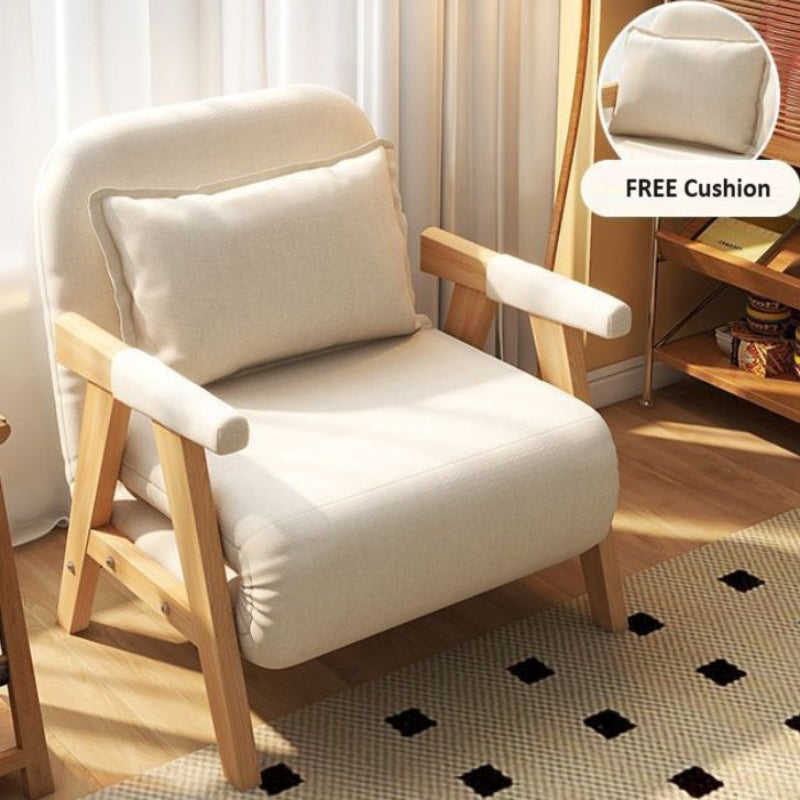 [A33] Foldable Solid Wood Sofa Bed