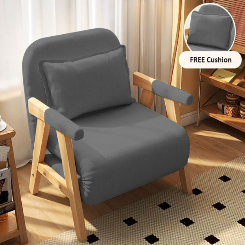 [A33] Foldable Solid Wood Sofa Bed