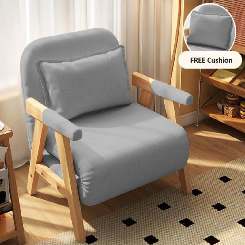 [A33] Foldable Solid Wood Sofa Bed