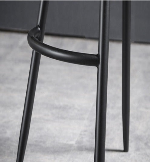 [A34] Scandinavian Style Microfiber Swivel Leather Bar Stool