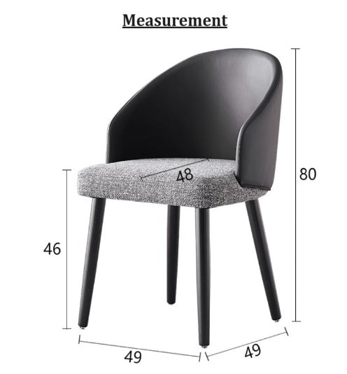 [A36] Nordic Simple Solid Wood Dining Chair