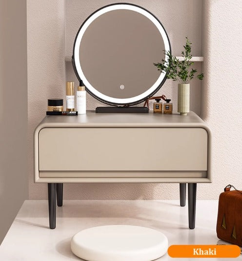 [A40] Bay Window Dressing Table with LED Mirror