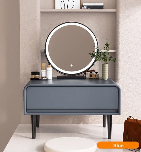 [A40] Bay Window Dressing Table with LED Mirror