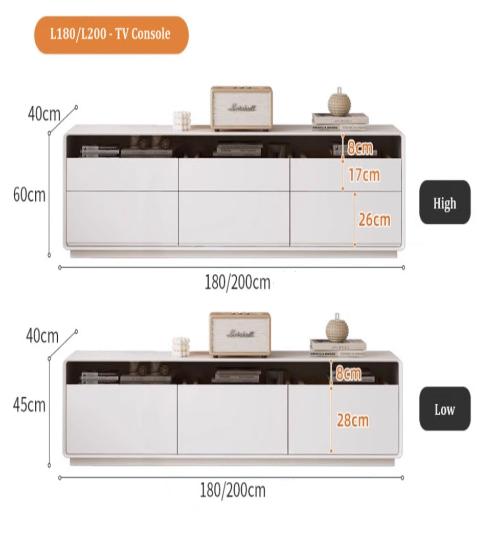 [A43] Minimalist Style Solid Wood TV Console