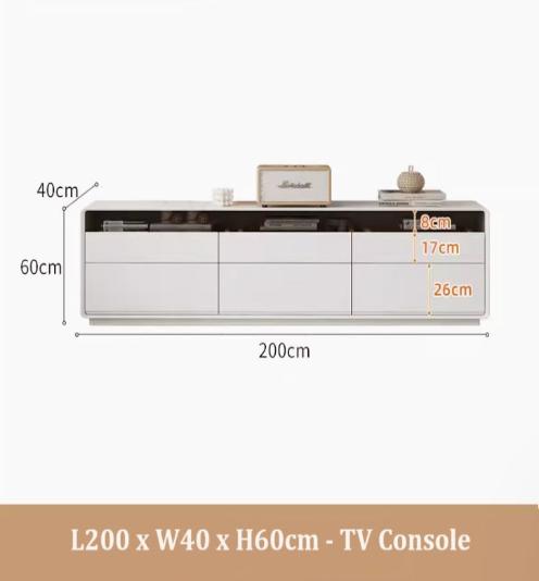 [A43] Minimalist Style Solid Wood TV Console