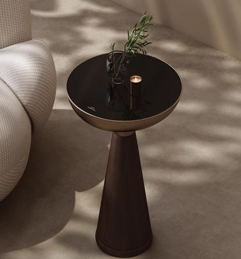 [A48] Tempered Glass Side Table