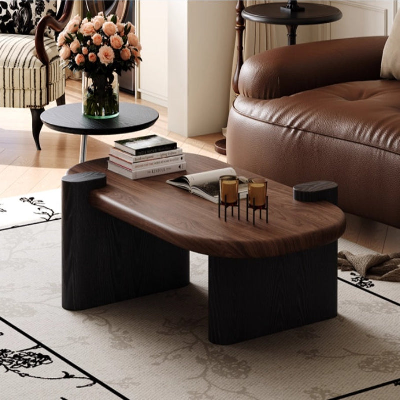 [A58] Mabel Solid Wood Coffee Table in Vintage Style