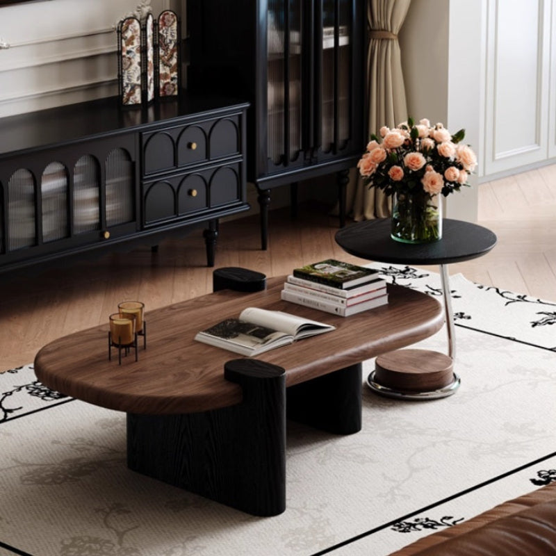 [A58] Mabel Solid Wood Coffee Table in Vintage Style