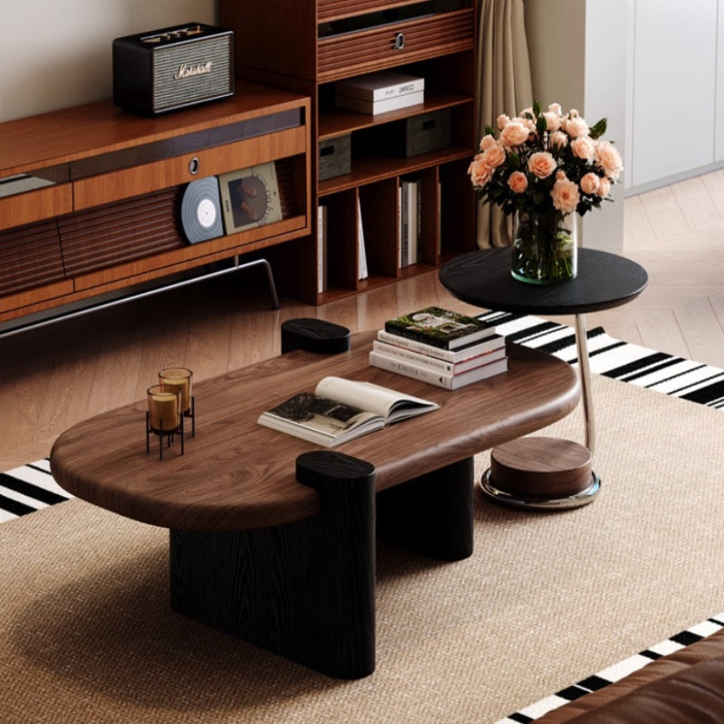 [A58] Mabel Solid Wood Coffee Table in Vintage Style