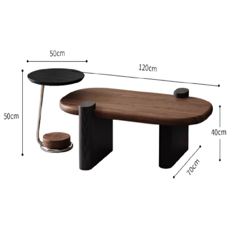 [A58] Mabel Solid Wood Coffee Table in Vintage Style