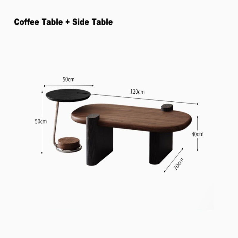 [A58] Mabel Solid Wood Coffee Table in Vintage Style