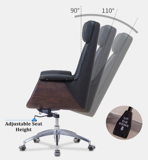 [C05] Luxury Comfort Leather Seat Swivel Office Chair