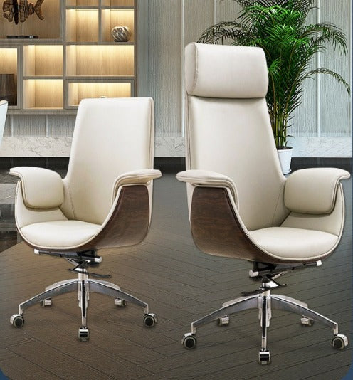 [C05] Luxury Comfort Leather Seat Swivel Office Chair