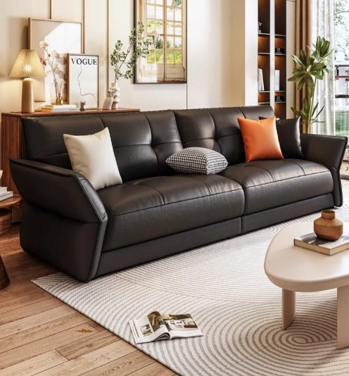 [C12] Minimalist Leather Sofa