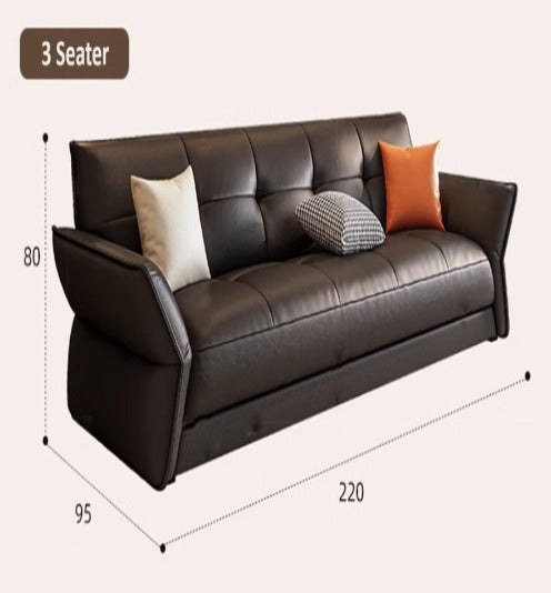 [C12] Minimalist Leather Sofa