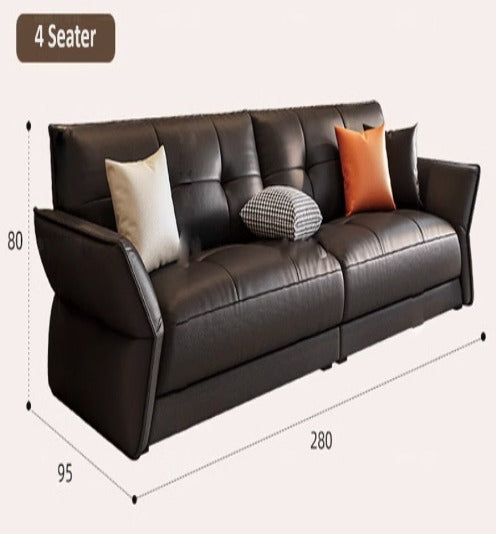 [C12] Minimalist Leather Sofa