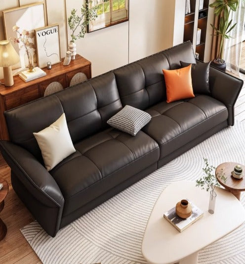 [C12] Minimalist Leather Sofa