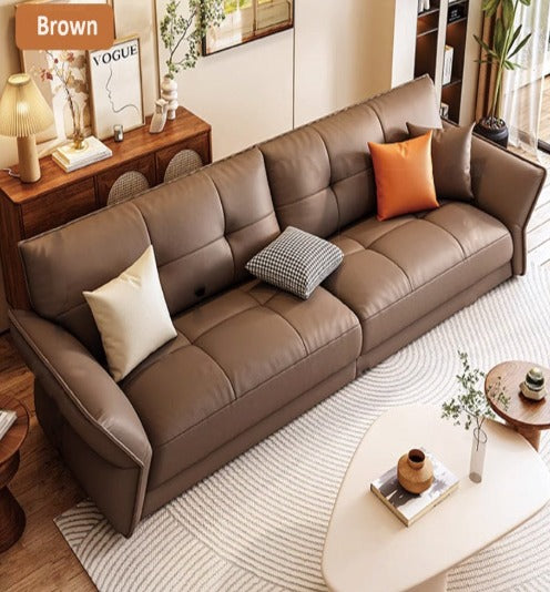 [C12] Minimalist Leather Sofa