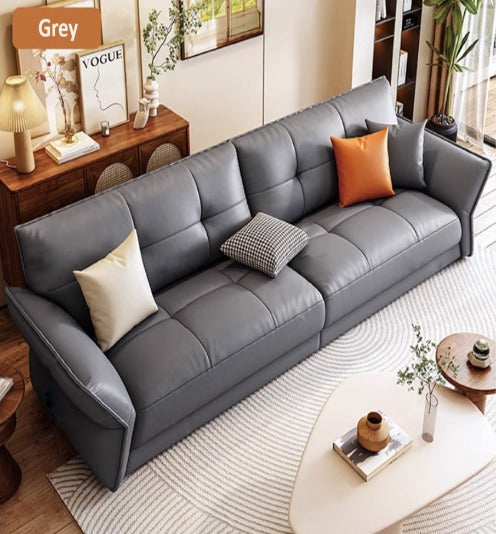 [C12] Minimalist Leather Sofa