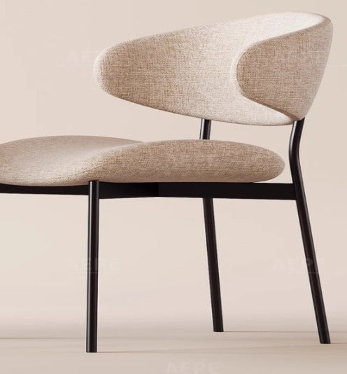 [C26] Italian Linen Upholstered Dining Chair