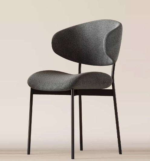 [C26] Italian Linen Upholstered Dining Chair