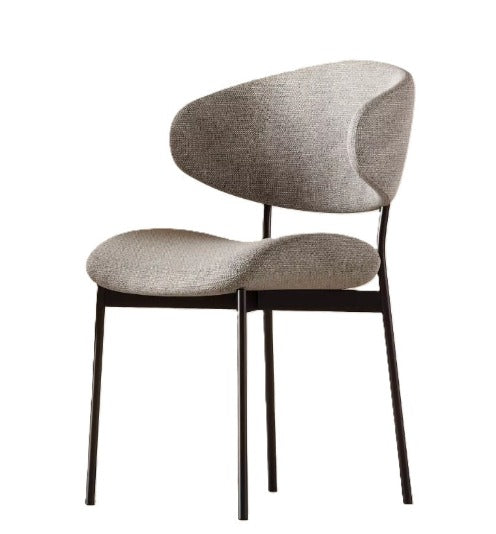 [C26] Italian Linen Upholstered Dining Chair