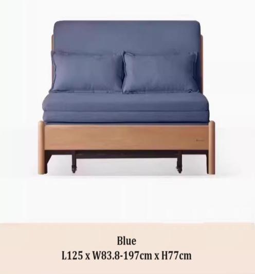 [C36] Queen Size Solid Wood Sofa Bed in Scandinavian Style