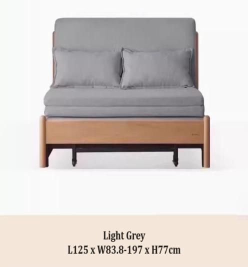 [C36] Queen Size Solid Wood Sofa Bed in Scandinavian Style