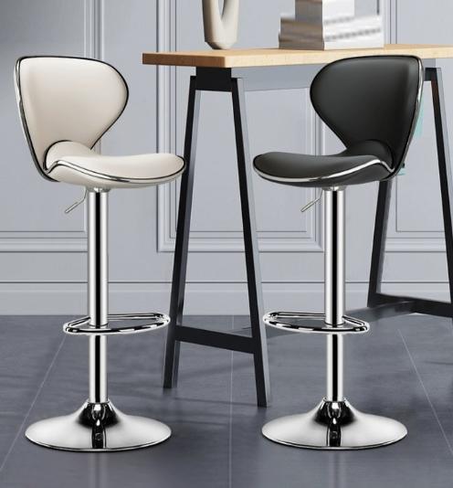 [C45] Minimalist Adjustable Bar Stool with Backrest in Modern Style