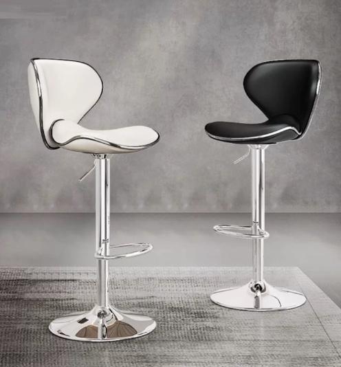 [C45] Minimalist Adjustable Bar Stool with Backrest in Modern Style