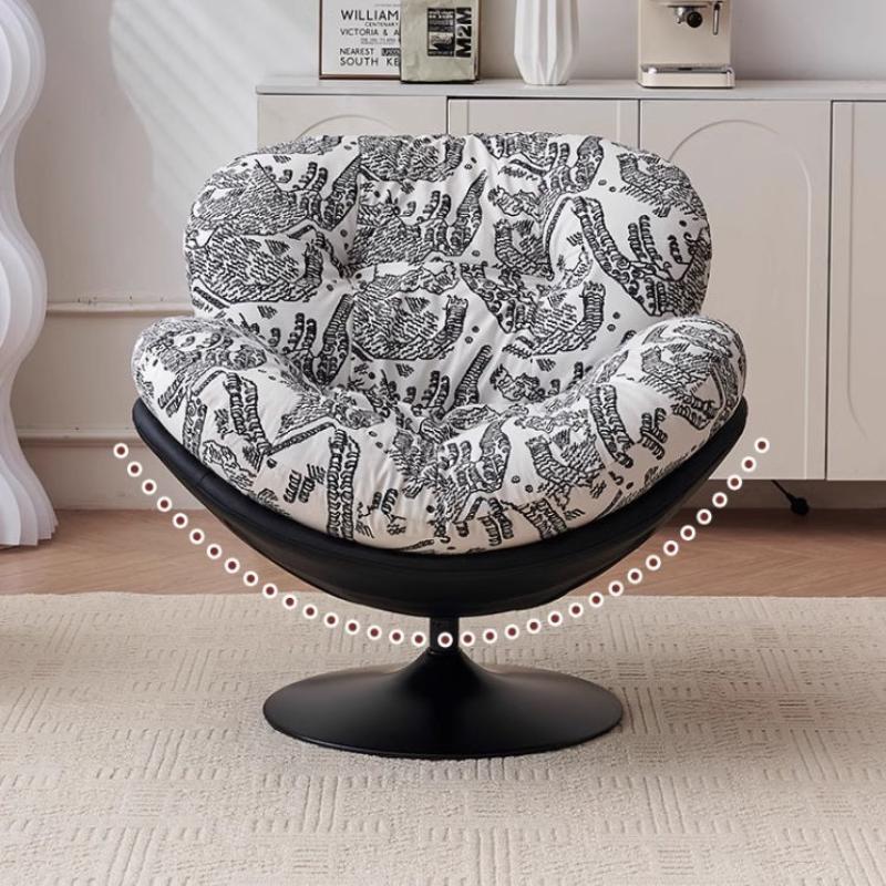 [C52] Monolith Swivel Lounge Chair in Egg Shaped Design