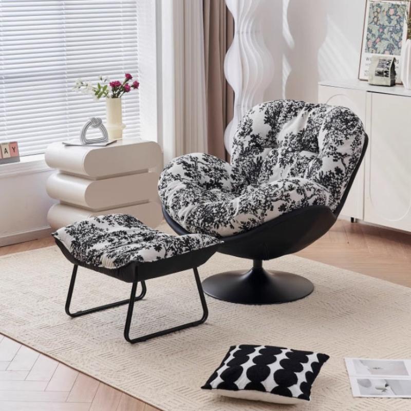 [C52] Monolith Swivel Lounge Chair in Egg Shaped Design