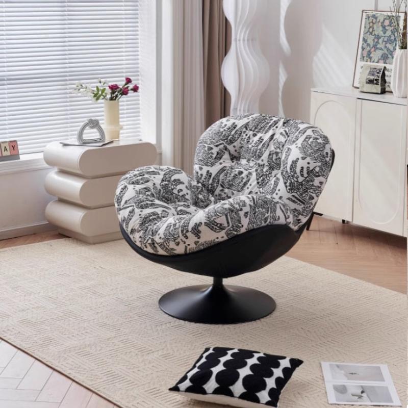 [C52] Monolith Swivel Lounge Chair in Egg Shaped Design