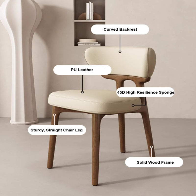 [C55] Baxster Solid Wood Dining Chair in European Style