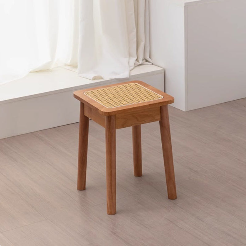 [C57] Patio Solid Wood Rattan Bench