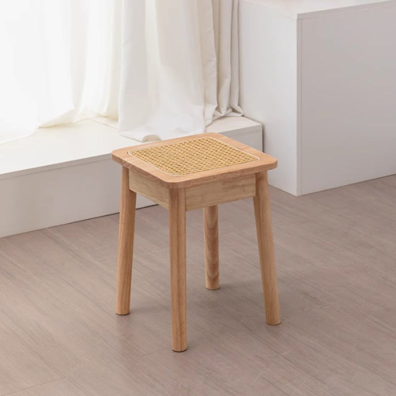 [C57] Patio Solid Wood Rattan Bench