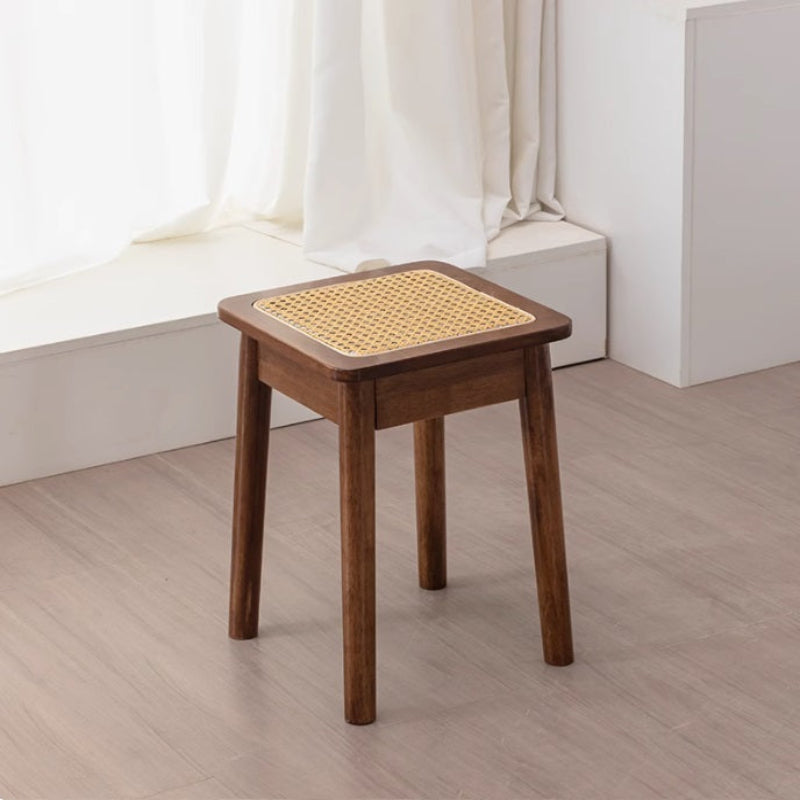 [C57] Patio Solid Wood Rattan Bench
