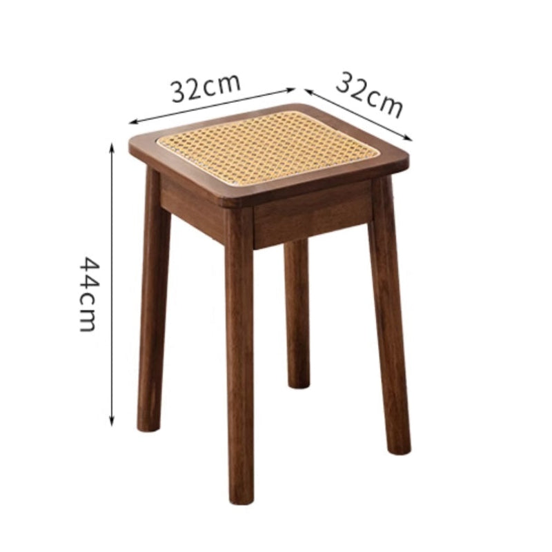 [C57] Patio Solid Wood Rattan Bench