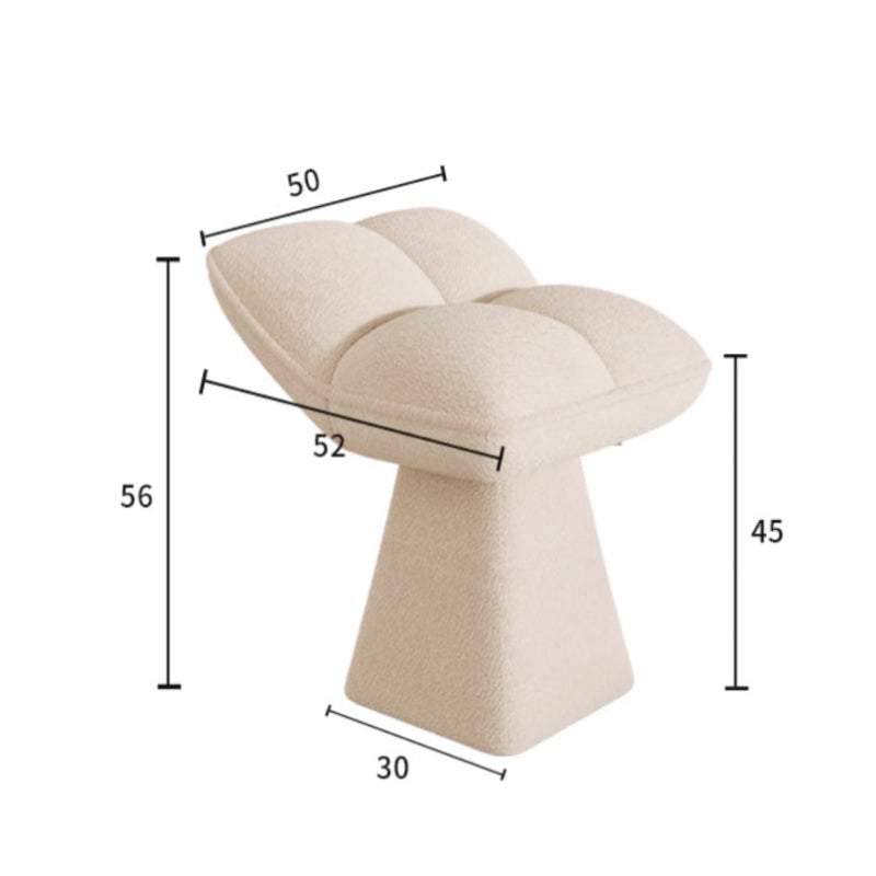 [C69] Edan Solid Wood Vanity Stool in Modern Style